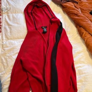 Red cotton hoodie